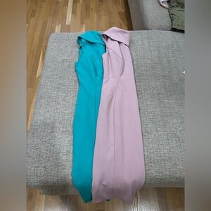 Bundle Teal and Pink Sleeveless Dresses